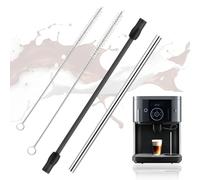 Juego de manguera de leche compatible con Siemens EQ6, tubo de leche de acero inoxidable y 2 cepillos de limpieza para Siemens EQ6 Series, cafetera automática Bosch Veroaroma, duradera e higiénica