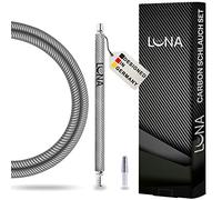 Juego de manguera premium para shisha de carbono, incluye boquilla y boquilla, superficie mate y peso ligero, diseño disponible en diferentes colores (plata)