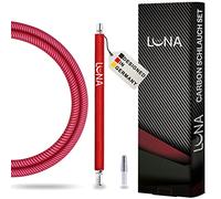 Juego de manguera premium para shisha de carbono, incluye boquilla y boquilla, superficie mate y peso ligero, diseño disponible en diferentes colores (rojo)