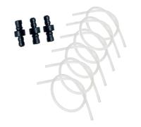 Juego de mangueras de leche de silicona for cafeteras Jura, Impressa y ENA: 6 tubos de repuesto de 38 cm aptos for alimentos con 3 boquillas de conexión for de espumado de leche.