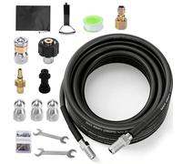 Juego de mangueras para limpieza de tuberías, manguera de alta presión de 400 bar, limpiador de alcantarillado con adaptadores para Kärcher K2-K7, limpiador de tuberías de alta presión para