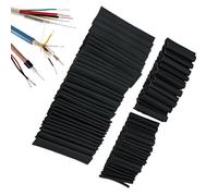 Juego de manguitos termorretráctiles, tubo termorretráctil, 127 unidades, tubo termorretráctil industrial para conductos | Surtido de mangueras, tubo termorretráctil para cable eléctrico en 7 tamaños
