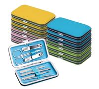 Juego de manicura a granel, cortaúñas de acero inoxidable, kit de pedicura resistente para las uñas de los pies, herramientas para personas sin hogar, hombres y mujeres/hotel (juego de 12 de metal)