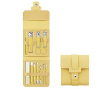 Juego de manicura, cortaúñas y pedicura, 16/12 piezas, kit de manicura de acero inoxidable, kits de aseo profesional, herramientas portátiles para el cuidado de uñas con lujoso estuche de viaje