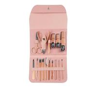 Juego De Manicura De Viaje - Juego De Cortaúñas De Acero Inoxidable Rosa Con limaa De Uñas, Kit De Corte De Uñas | Juego De Manicura De Viaje, Cortaúñas De Manos Y Pies De Primera Calidad