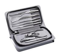 Juego de manicura de viaje, juego de cortaúñas for pedicura, 9 piezas de cortaúñas profesionales, herramientas for el cuidado de los pies, alicates for cutículas de acero inoxidable, kits con lujoso e
