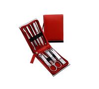 Juego de manicura for cortaúñas Juego de 9 piezas de cortaúñas de acero con alto contenido de carbono Juego de manicura portátil Decoración Cuidado de los pies Juego de belleza Cuidado de las uñas con