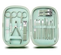 Juego de Manicura, Manicura Pedicura Set, Juego de cortaúñas de pedicura de acero inoxidable Juego de manicura(Green)