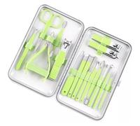 Juego de Manicura, Manicura Pedicura Set, Kit de herramientas for uñas con tijeras y alicates for cutículas de acero inoxidable