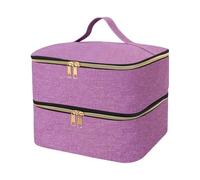 Juego de manicura profesional, estuche de almacenamiento portátil para botellas de esmalte, lámpara, herramienta, doble compartimento, organizadores protectores, estuche de transporte de esmalte de