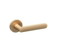 Juego de manijas de puerta Gavroche | Türklinken para puertas interiores en oro mate | Juego de tiradores para puerta de habitación sin rosetones de zinc | Herraje de puerta en forma de L