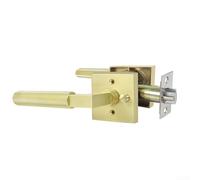Juego de manijas de puerta interiores doradas contemporáneas con mecanismo de bloqueo de privacidad Pestillo ajustable para puertas izquierda o derecha (dorado)