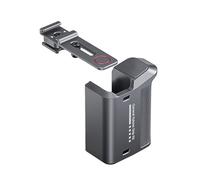 Juego de manijas ergonómicas de metal para cámara, agarre dividido desmontable para fotografía y video al aire libre estable, agarre de metal desmontable para videografía deportiva