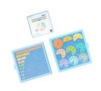 Juego de manipulación de fracturas seguras para estudiantes educativos Matemáticas Matemáticas Matemáticas Madera Fracción Aprendizaje Conjuntos