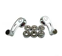 Juego de manivela de aluminio cromado de 2 puertas para Hot Rod, Chevy, Ford, Mustang, Camaro, Corvette, Nova