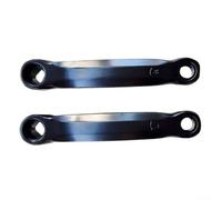 Juego de manivelas para bicicleta de ejercicio, par izquierdo y derecho, construcción de hierro de 165 mm, espacio entre agujeros, negro, 16 x 16 mm, eje cuadrado, roscas de pedal de 14 mm, repuesto