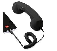 Juego de mano para teléfonos celulares - Adaptador de teléfono celular tipo C a teléfono fijo, tensión del cuello, micrófono electrónico clásico retro | Juego de teléfono clásico retro para oficinas