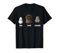 Juego de Mano Rock Paper Scissors Funny Animal Paw Camiseta