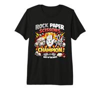 Juego de Manos Divertido Rock Paper Scissors Champion Camiseta Premium