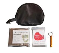 Juego de manta de supervivencia para aventuras al aire libre, impermeable y resistente al viento, equipo de retención de calor para senderismo y camping (paquete 1 plata)