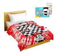 Juego de manta grande de Mickey Mouse - Paquete con manta de juego de tablero de ajedrez de 60 x 90 pulgadas para niños, niñas, más piezas de damas, calcomanías, juego de manta de Mickey y amigos para