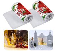 Juego de Mantas de Nieve Artificial de BBTO para decoración de Fondo de Aldea navideña (154 x 201 cm)