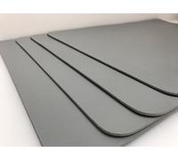 Juego de manteles Asa individuales para mesa, Bajoplatos de Mesa, color gris cemento, 46 x 33 cm, de piel sintética, 4 piezas