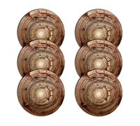 Juego de manteles individuales Bertoni 6 piezas redondos diámetro 33 cm