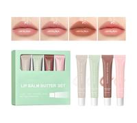 Juego De Mantequilla Bálsamo Labial Hidratante 4 Piezas Diseñado Para Uso Diario Y Bálsamo Cuidado Apto Viajes Diferentes Tipos Piel Cuidado Labios Labios Secos