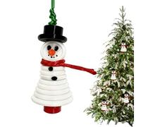 Juego de manualidades con colgante de árbol de Navidad, 1 juego de botones creativos con Papá Noel, ángel, 10 x 8 x 1 cm, decoración navideña para niños y adultos, perfecto para coche, ventana, pared