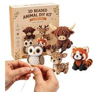 Juego de manualidades de animales de enhebrado compacto, juego de animales universal con piezas de manualidades completas, creativo para principiantes entusiastas aficionados