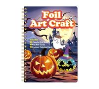 Juego de manualidades de papel de aluminio de 10 x 7 pulgadas, accesorios de manualidades para pelar y presionar para niños, adolescentes y familias | Artesanía amigable para viajes, diversión