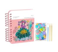 Juego de manualidades de poking, juego de manualidades de princesas con pegatinas y pintura | Juguete educativo para perforar para niñas, actividades en el aula, guardería, preescolar, avión, viaje en