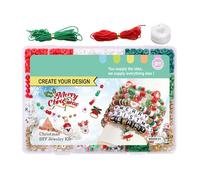 Juego de manualidades de pulsera de Navidad, divertido Papá Noel, suministros de fiesta hechos a mano, juego de manualidades | para cumpleaños, vacaciones, Año Nuevo, escuela, niños, adultos, familia