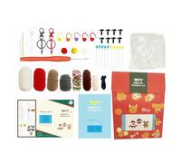 Juego de manualidades para adolescentes, juego de ganchillo navideño, decoración de muñecas, grupo de bonding Project, Party Favor Craft Activity, Extra Yarn and Tools, Ornament Making Kit