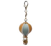 Juego de manualidades para llaveros de piel y metal, 5,5 cm, colgante de bolsillo hecho a mano, kit de costura de globo aerostático, proyecto de arte para principiantes, adultos, fiestas