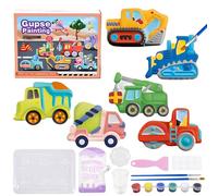 Juego de manualidades para niños y coches, juego de yeso para fundir y pintar, yeso para fundir y pintar, regalos para coches, figuras de yeso, juego de manualidades, estatuas de yeso para niños a