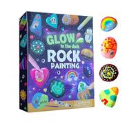 Juego de manualidades para pintar piedras para niños | Actividad para el aprendizaje de la primera infancia, juego de pintura de piedras brillantes en la oscuridad, para aula, escuela, clases de arte