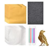 Juego de manualidades para todas las edades con cojín de fieltro | Kit de elaboración de láminas de aluminio Ideal para pintura, grabado, decoración del hogar y fabricación de tarjetas de felicitación