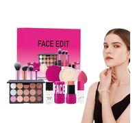 Juego de maquillaje completo de arranque, kit de maquillaje completo | Kit de cosméticos faciales impermeables para niñas,Suministros de maquillaje de cara para novia, esposa, amiga, hermana, hija