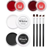 Juego de maquillaje de Halloween - Juego de maquillaje de Halloween no tóxico para niños y adultos | Fácil de aplicar y quitar maquillaje para fiestas de cosplay (A)