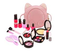 Juego de maquillaje de juguetes: juego de cosméticos de fantasía, caja de vanidad Little Diva | Herramientas de glam para niños, juego de rol de princesa, accesorios de belleza, lápiz labial infantil