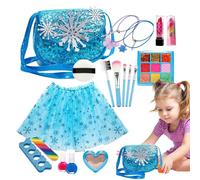 Juego de maquillaje de niñera, kit de maquillaje lavable para niños | Juguetes de fantasía lavables 18X para niñas | Juego de herramientas de maquillaje de simulación, juego de maquillaje completo