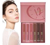 Juego de maquillaje de pintalabios mate, 6 piezas con brillo de labios mate, suministros de maquillaje de labios de textura mate, regalos para cumpleaños, Navidad, Halloween, Acción de Gracias