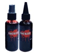 Juego de maquillaje de sangre artificial, 60 ml, maquillaje realista para cosplay, sangre artificial, lavable, accesorio de Halloween para teatro, carnaval, mascarada, sala de escape