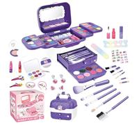 Juego de maquillaje Kids Play - 17,5 pulgadas ABS juguete cosmético | 72 piezas juego de maquillaje para niños - Seguro y creativo de 3 a 12 años, perfecto para cumpleaños, Navidad y regalos