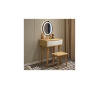 Juego de maquillaje LED con espejo y mesa OL Woo para decoración de dormitorio, estadística de maquillaje perfecta para entusiastas de Beau y estética del hogar