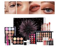 Juego De Maquillaje,Paleta De Sombras, Lápiz Labial Y Brocha Para El Rostro - Kit Completo De Paleta De Sombras | Para Mujeres, Adolescentes, Principiantes, Cumpleaños, Navidad Y Día De La Madre