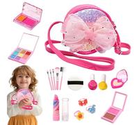 Juego de maquillaje para jugar, 26 piezas de juguetes educativos, juego de cosméticos, estación de maquillaje, salón de belleza, para niños, juego educativo, fiesta, cosplay o Navidad