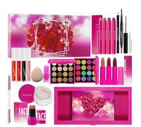 Juego De Maquillaje Para Mujeres | Kit De Maquillaje Para Ojos Y Labios Para Principiantes | Cosméticos Duraderos De Uso Diario Como Lápiz Labial, Máscara Y Paleta De Sombras Para Negocios, Viajes, Ci
